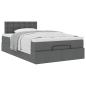 Preview: Ottoman-Bett mit Matratze Dunkelgrau 120x190 cm Stoff