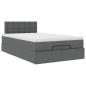 Preview: Ottoman-Bett mit Matratze Dunkelgrau 120x190 cm Stoff