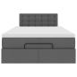 Preview: Ottoman-Bett mit Matratze Dunkelgrau 120x190 cm Stoff