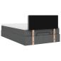 Preview: Ottoman-Bett mit Matratze Dunkelgrau 120x190 cm Stoff