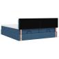 Preview: Ottoman-Bett mit Matratzen Blau 200x200 cm Stoff