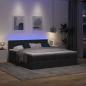 Preview: Ottoman-Bett mit Matratzen Schwarz 160x200 cm Stoff