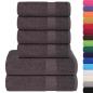 Preview: 6-tlg. Handtuch-Set Anthrazit 360 g/m² 100% Baumwolle
