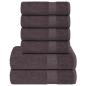 Preview: 6-tlg. Handtuch-Set Anthrazit 360 g/m² 100% Baumwolle
