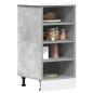 Preview: ARDEBO.de - Unterschrank Betongrau 40x44,5x81,5 cm Holzwerkstoff