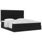 Preview: Ottoman-Bett mit Matratze Schwarz 160x200 cm Stoff