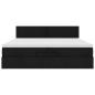 Preview: Ottoman-Bett mit Matratze Schwarz 200x200 cm Stoff