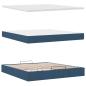 Preview: Ottoman-Bett mit Matratze Blau 160x200 cm Stoff