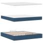 Preview: Ottoman-Bett mit Matratze Blau 160x200 cm Stoff