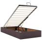 Preview: Ottoman-Bett mit Matratze Dunkelbraun 90x200 cm Stoff