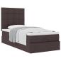 Preview: Ottoman-Bett mit Matratze Dunkelbraun 90x200 cm Stoff