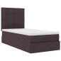 Preview: Ottoman-Bett mit Matratze Dunkelbraun 90x200 cm Stoff