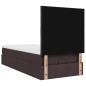 Preview: Ottoman-Bett mit Matratze Dunkelbraun 90x200 cm Stoff