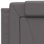 Preview: Bett mit Matratze Grau 90x190 cm Kunstleder