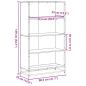 Preview: Bücherregal Braun Eichen-Optik 80,5x35x139 cm Holzwerkstoff