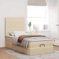 Preview: Ottoman-Bett mit Matratze Creme 100x200 cm Stoff