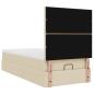 Preview: Ottoman-Bett mit Matratze Creme 100x200 cm Stoff