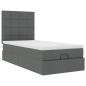 Preview: Ottoman-Bett mit Matratze Dunkelgrau 90x200 cm Stoff
