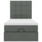 Preview: Ottoman-Bett mit Matratze Dunkelgrau 90x200 cm Stoff
