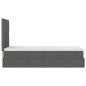 Preview: Ottoman-Bett mit Matratze Dunkelgrau 90x200 cm Stoff