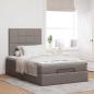 Preview: Ottoman-Bett mit Matratze Taupe 120x190 cm Stoff