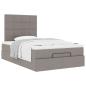 Preview: Ottoman-Bett mit Matratze Taupe 120x190 cm Stoff