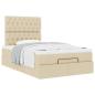 Preview: Ottoman-Bett mit Matratze Creme 120x200 cm Stoff