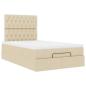 Preview: Ottoman-Bett mit Matratze Creme 120x200 cm Stoff