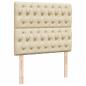 Preview: Ottoman-Bett mit Matratze Creme 120x200 cm Stoff