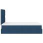Preview: Ottoman-Bett mit Matratze Blau 120x190 cm Stoff