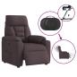 Preview: Relaxsessel Elektrisch Dunkelbraun Stoff