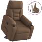 Preview: ARDEBO.de - Relaxsessel mit Aufstehhilfe Braun Stoff