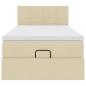 Preview: Ottoman-Bett mit Matratze Creme 80x200 cm Stoff