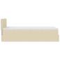 Preview: Ottoman-Bett mit Matratze Creme 80x200 cm Stoff