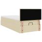 Preview: Ottoman-Bett mit Matratze Creme 80x200 cm Stoff