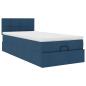 Preview: Ottoman-Bett mit Matratze Blau 90x190 cm Stoff