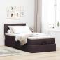 Preview: Ottoman-Bett mit Matratze Dunkelbraun 90x200 cm Stoff
