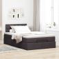 Preview: Ottoman-Bett mit Matratze Dunkelbraun 120x190 cm Stoff