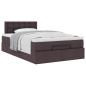 Preview: Ottoman-Bett mit Matratze Dunkelbraun 120x190 cm Stoff
