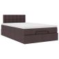 Preview: Ottoman-Bett mit Matratze Dunkelbraun 120x190 cm Stoff