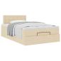 Preview: Ottoman-Bett mit Matratze Creme 120x190 cm Stoff