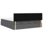 Preview: Ottoman-Bett mit Matratzen Dunkelgrau 160x200 cm Stoff