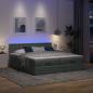 Preview: Ottoman-Bett mit Matratzen Dunkelgrau 160x200 cm Stoff