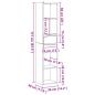 Preview: Bücherregal Altholz-Optik 36x30x171 cm Holzwerkstoff
