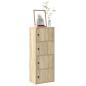 Preview: ARDEBO.de - Bücherregal Sonoma-Eiche 40x24x102 cm Holzwerkstoff