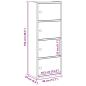 Preview: Bücherregal Sonoma-Eiche 40x24x102 cm Holzwerkstoff