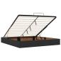 Preview: Ottoman-Bett mit Matratze Schwarz 160x200 cm Stoff