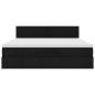 Preview: Ottoman-Bett mit Matratze Schwarz 160x200 cm Stoff