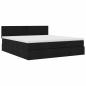 Preview: Ottoman-Bett mit Matratze Schwarz 180x200 cm Stoff