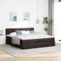 Preview: Ottoman-Bett mit Matratze Dunkelbraun 200x200 cm Stoff